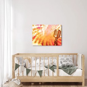 Obraz - Mikrofon retro (70x50 cm)