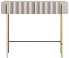 Toaletka Malmi 100 cm z szufladami - kaszmir / złote nóżki