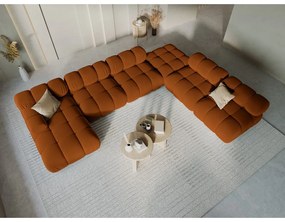 Pomarańczowa aksamitna sofa 379 cm Bellis – Micadoni Home