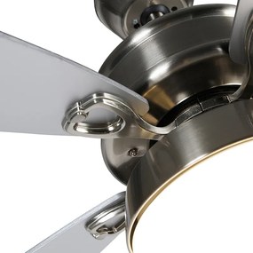 Stalowy wentylator sufitowy z pilotem zintegrowanym LED - Malaki