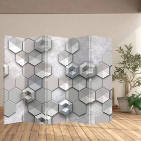 Parawan - Abstrakcja 3D (210x170 cm)