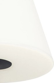 Inteligentna lampa podłogowa czarna z białym kloszem 35 cm IP65 z WiFi A60 - Virginia