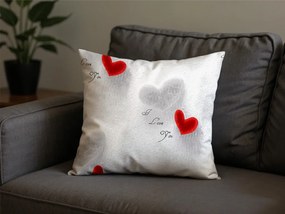 Zestaw 2 szt. dekoracyjnych poszewek na poduszki z mikrofibry HEARTIZIA 45x45 cm, jasnoszary