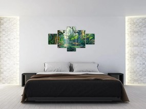 Obraz - Ilustracja lasu tropikalnego (125x70 cm)