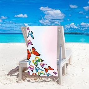 Ręcznik plażowy SILMARI 100x180 cm kolorowy, 100% mikrofibra