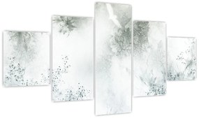 Obraz abstracji liści (125x70 cm)