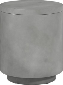 HOMCOM Stolik zewnętrzny, Stolik pomocniczy z chłodziarką, Wiaderko na lód, Jasnoszary