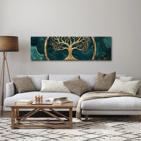 Obraz – Złote drzewo życia w marmurze (170x50 cm)