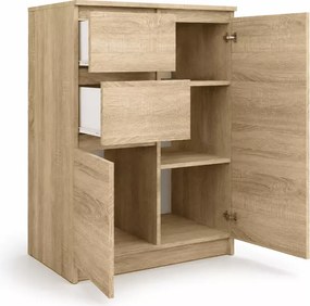 Minimalistyczna komoda Dalio 2D2S Dąb sonoma
