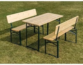 Happy Green Zestaw ogrodowy z oparciem 75 x 60 x 115 cm, jasnobrązowy