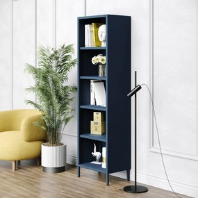 Regał na książki MARIO, 500 x 1800 x 350 mm, Modern: granatowy