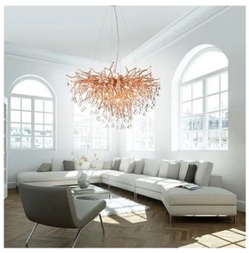 Paul Neuhaus 2192-11 - Żyrandol na lince ICICLE 10xG9/40W/230V 50x100 cm mosiądz