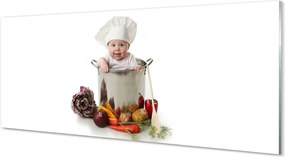 Panel nad Blat Kuchenny Zabawne Ujęcie z Warzywami