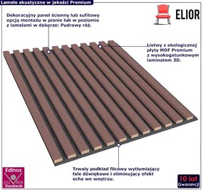 Panele akustyczne 6 szt. pudrowy róż N6-S51