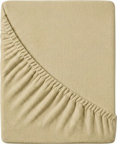 PrzytulneMieszkanie.pl Prześcieradło frotte EXCLUSIVE kremowe 140x200 cm