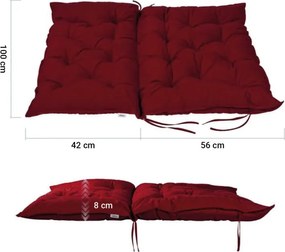 STILIST poduszki na ławkę, 98 x 100 x 8 cm, niebieska