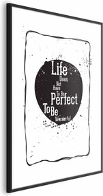 Plakat Life 40x60 cm z ramą czarną z marginesem ARTGEIST B