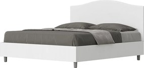Łóżko bez stelaża 160x200 konstrukcja Frassino biała zagłówek sztucznej skóry Biały Grace