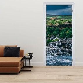 Fototapeta na drzwi - Wodospady w naturze (95x205cm)