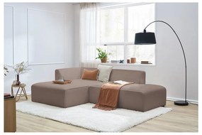 Brązowy narożnik modułowy z materiału bouclé (lewostronny/w kształcie litery L) Megeve – Bobochic Paris