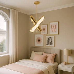 Lampa Sufitowa Wisząca LED APP832-CP Złota