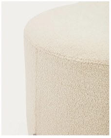 Kremowy puf z materiału bouclé Kaeli – Kave Home