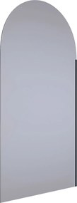 Parawan nawannowy półokrągły MOLIS Oval Grafit szkło grafitowe | Różne rozmiary : Kolor profili kabiny - chrom / srebrny, Rozmiar - 70x140 cm