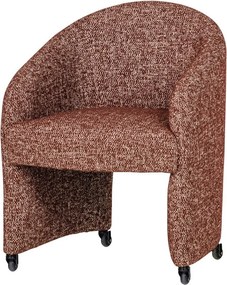 Tapicerowane krzesło biurowe w kolorze terakoty Cordo – WOOOD