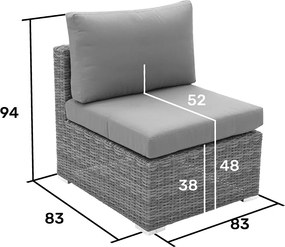 Zestaw rattanowy MALIBU dla 4 osób (cappuccino)