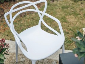 Żółte plastikowe krzesło KATO