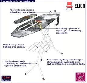 Deska do prasowania z wzorem roweru na pokrowcu B3-N81