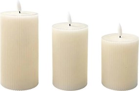 ZESTAW 3x ŚWIECE LED BRILLO LED/3xAAA kremowe + zdalne sterowanie