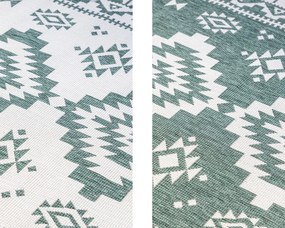 Dywan dwustronny zewnętrzny Gemini kremowo-zielony 80 cm x 150 cm