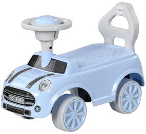 AIYAPLAY Samochód na Pchacza dla Dzieci, Ochrona Przed Przewróceniem, Oparcie, Klakson, Antypoślizgowe Siedzisko, Jasnoniebieski