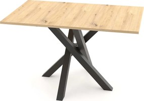 Prostokątny stół z nogami X dąb artisan S5-G48