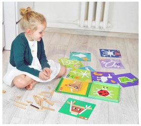Tooky toy układanka gra logiczna łamigłówki klocki magnetyczne dla dzieci 49 el.