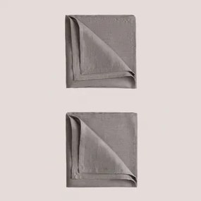 Zestaw 2 Serwetek Lnianych Zendan Szary Kret - Sklum
