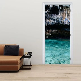 Fototapeta na drzwi - Woda i skały (95x205cm)