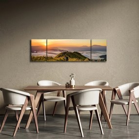 Obraz góry o zachodzie słońca (170x50 cm)