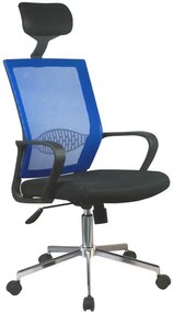 Niebieski Profilowany Fotel Obrotowy H2-N30