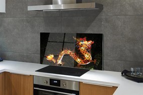 Szklany Panel Świecący Smok Japoński