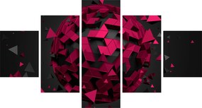 Obraz abstrakcji 3D (125x70 cm)