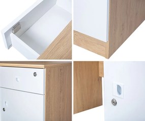 Biurko dla nauczyciela z zamykaną na klucz szafką Blox