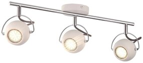 Biała potrójna lampa sufitowa z reflektorami - 4X S982 L2-A96
