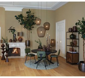 Czarny okrągły stół z blatem z drewna akacjowego ø 120 cm Yellov – Light &amp; Living