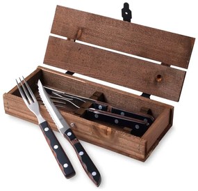 Czarne/w kolorze srebra sztućce 4 szt. ze stali nierdzewnej Old Farmer Classic – Gense