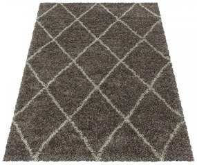 Dywan shaggy Alvor Romby brązowy 240 cm x 340 cm