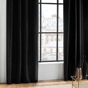 Czarna zasłona z mikrosatyny 140x240 cm Shana – douceur d'intérieur