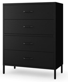 Komoda szafka metalowa czarna  Modern CARLA 800 x 1015 x 400 mm