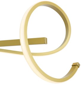 Designerska lampa wisząca złota prostokątna z 3-stopniową regulacją ściemniania - Krisscross Nowoczesny Oswietlenie wewnetrzne